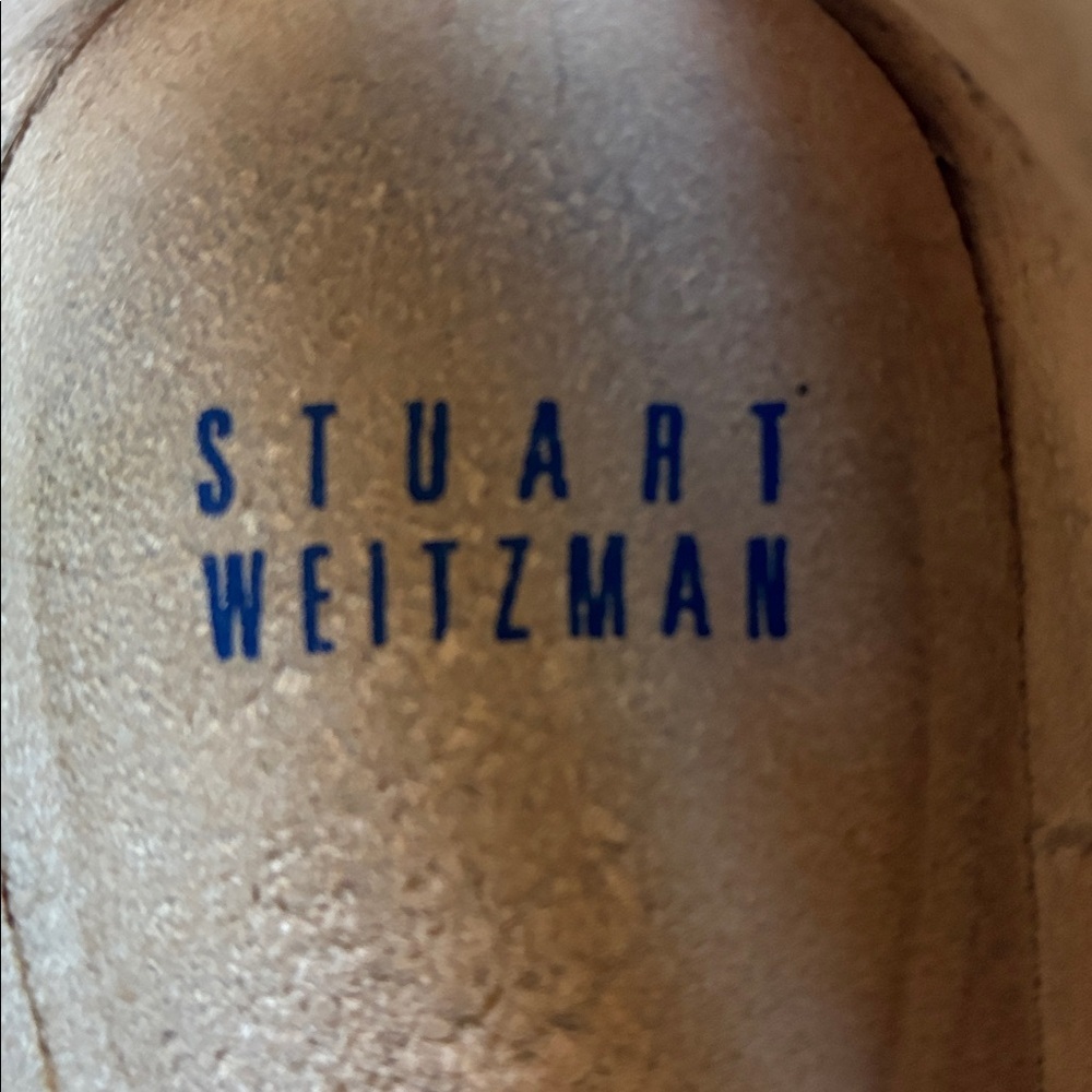 Stuart Weitzmsn Ballet Flat, Women 9.5, tan & cream Snakeskin with bow. EUC - Picture 13 of 16